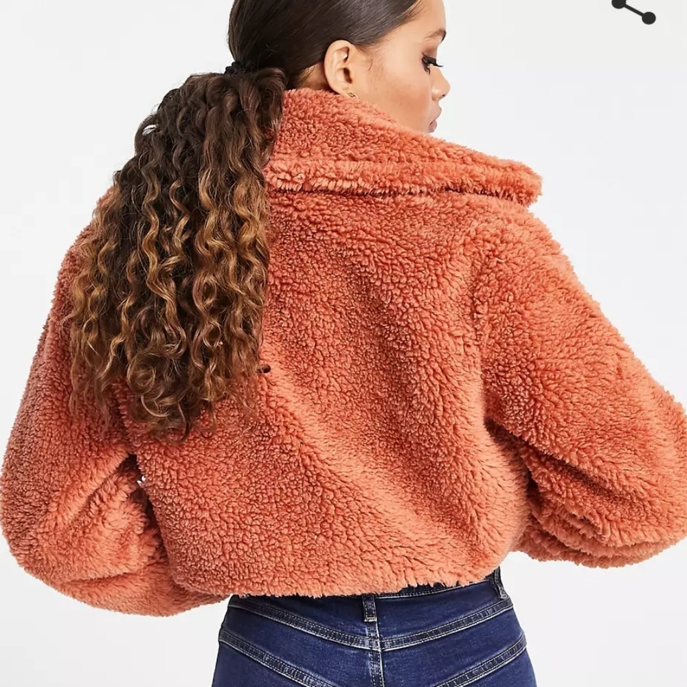Threadbare Teddy Zip-Thru Jacket In Rust From Asos - image 6